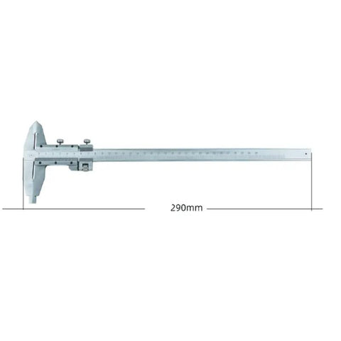 YMGSCC Household 300mm Vernier Caliper measuring 290mm length with smooth sliding assembly for accurate measurements.