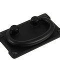 25 Pack Matte Black Bail Pull Backplates With Screws Must-Have Zinc Alloy Build 3-3/4 Inches Total Length