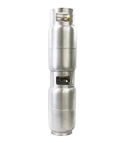 Flame King 33.5 lb aluminum forklift propane tank with gauge, DOT/TC compliant