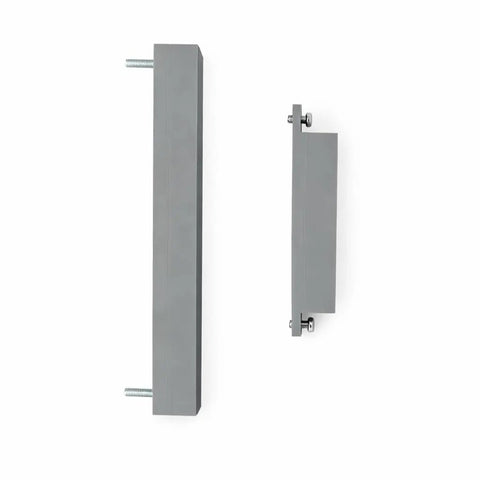 Mounting Holder Kit For 221 Lever Connectors 2 Port And 4 Port, gray 3D-printed holder side and front view, wire organizer