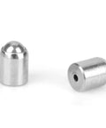 Two stainless steel ball plungers 2Mm X 3Mm spring loaded push fit fasteners for heavy duty industrial tooling.