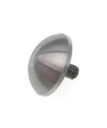 Spherical Point Contact Tip For Dial Indicator And Depth Gauge 1/2 Inch Diameter 4-48 UNF Thread Shank shown in side view