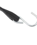 Close-up of S hook on 50 Pack 31 Inch Natural Rubber Tarp Bungee Straps With Crimped S Hooks Made From Galvanized Steel Heavy Duty Tie Down Cords