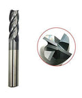 Set of five carbide square end mills with AlTiN coating; sizes 1/4, 3/8, 1/2, 5/8, 3/4 in; 4-flute, single-end.