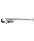 Lightweight Cast Aluminum Pipe Wrench 36 Inch Length With 5 Inch Jaw Capacity Easy Spin Adjustment I Beam Handle For Beefy Grip And Easy Maneuvering In Tight Spots Gray