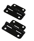 Take-apart cabinet hinges, pair of black hinges with two mounting plates, angled view