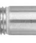 Greenlee 1614SSP draw stud, 3/8-inch, steel, two threaded ends