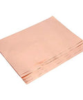 Copper Foil Sheets With Conductive Adhesive Tape For Guitar Crafts And Electrical Repairs, waterproof copper shielding sheets stacked.