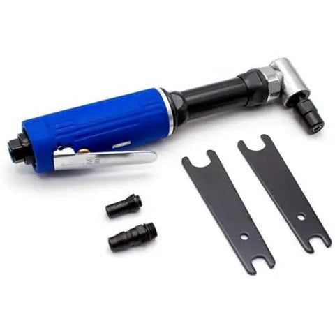 Tough As Nails 1/4 Inch Right Angle Pneumatic Die Grinder 18000 RPM Air Polisher For Metal Deburring And Precision Grinding Blue Ball Bearing Workhorse