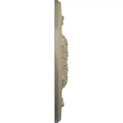 Side view of Flagstone Ceiling Medallion 30 Inch Diameter Fits Canopies Up To 3 7 8 Inches Lightweight Hand Painted Gobi Desert Finish