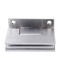 Zero Hassle Heavy Duty Self Closing Shower Door Hinge For Toughened Glass Bathroom Hardware Black Steel Wall Mount, top view.