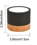 7W LED Recessed Downlight with black aluminum body and wood accent, measuring 2.36 inches high and 2.95 inches wide.