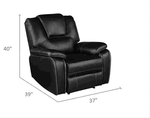 Black swivel rocker chair from 3 Piece Leather Recliner Couch Set With Manual Recliner Sofa Reclining Loveseat And Swivel Rocker Chair For Living Room And Home Office In Black Ultra Comfy Modern Leather Look