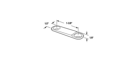 Heavy Duty Angled Strike Plate Non Handed Locking Handle Design For Casement Windows Built Tough For Easy Install With 1 3/8 Inch On Center Spacing And True 3/16 Inch Profile For Top Shelf Security And Smooth Operation