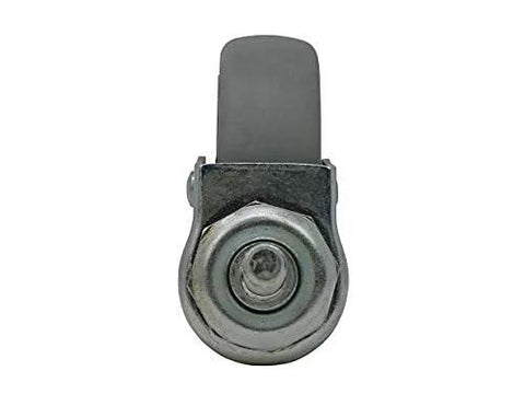 Front view of 3 Inch Threaded Stem TPR Caster With 110 Lb Load Capacity, Gray TPR Wheel On Black Polypropylene Hub, Ball Bearing Swivel.