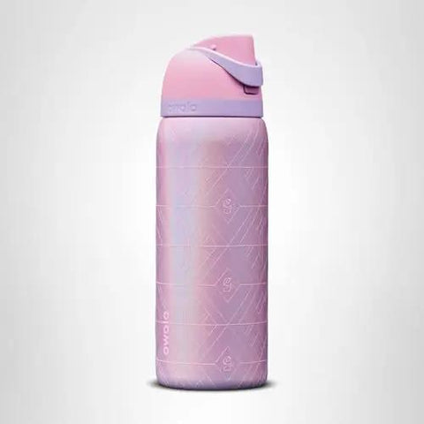 FreeSip Insulated Stainless Steel Water Bottle With Straw For Sports And Travel On The Go 32 Oz BPA Free Push Button Lid Pink Glinda