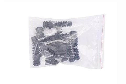 IP68 Waterproof M22 PG16 Cable Gland Connector With Spiral Flex Strain Relief, Lock Nut, Rubber Washer, 5-Piece Kit in plastic bag