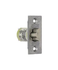 Front view of Commercial A Series Square Corner Dead Latch With 2-3/8 Backset And 1 Inch Face Satin Chrome Finish for heavy-duty doors