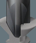 Close-up of a screwdriver bit tip from the Pro Grade Kraftform Micro Precision Screwdriver Set For Electronics In A Rugged Roll Bag
