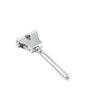 Heavy Duty Hidden Shelf Bracket For Wall Mounts, adjustable support pin, steel construction, side view