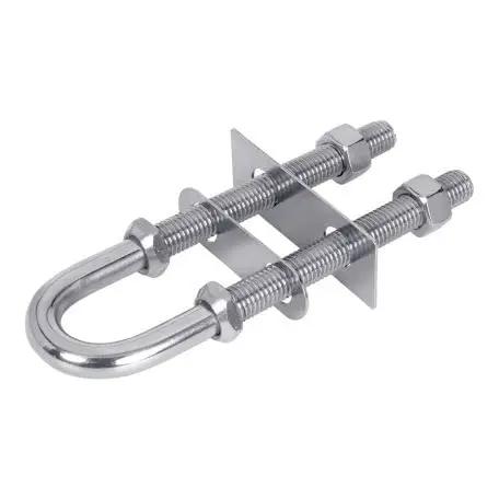 Heavy-Duty Marine Bow And Stern Eye Set With Nuts Made From 304 Stainless Steel, 3/8 Inch Diameter, 3 Inch Thread, Two Pack