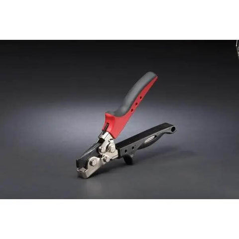 Snap Lock Punch For Sheet Metal With Soft Touch Non Slip Handle And One Hand Operation For Effortless Locking Tabs On Duct Corners Using 7 To 1 Mechanical Leverage And Ergonomic Grips