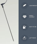 GroundLuxe grounding rod for earthing with 40ft conductive cord and ground stake, outdoor earthing kit