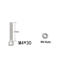 M4x30mm hex socket screw and M4 nut from 30 Pack Rubber Furniture Feet Bumpers With M4x30mm Hex Socket Screws And Nuts