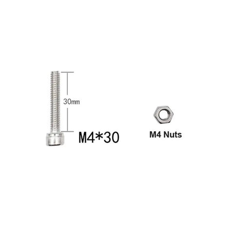M4x30mm hex socket screw and M4 nut from 30 Pack Rubber Furniture Feet Bumpers With M4x30mm Hex Socket Screws And Nuts