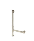 Top Shelf Brushed Nickel Tub Drain And Overflow Kit Featuring Slick Lift Turn Plug Perfect For Freestanding Baths Includes Sturdy Floor Flange All Fasteners And Hassle Free Quick Install with lift turn plug.