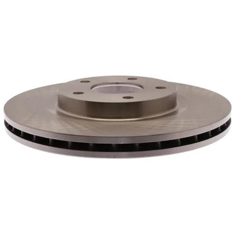 Raybestos R-Line front disc brake rotor; vented metal rotor for Chrysler/Jeep/Dodge/Mitsubishi.