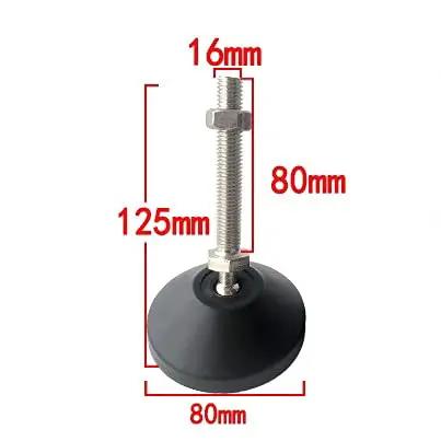 Beefy Heavy Duty Adjustable Leveling Feet For Machines And Furniture With 80mm Base And 16mm Thread 200mm Height Ideal For Industrial Equipment Benches Tables Shelves And Heavy Machinery Easy Install And Precise Height Stabilization For Level. 80mm base 16mm thread leveling foot