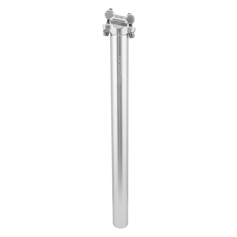Pro Fit Alloy Seat Post 27.2mm By 400mm Silver With Forged Alloy Shaft Anodized Finish Laser Etched Graphics Extra Long Ride Ready Post