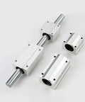 4 Pack SCS Linear Motion Ball Slide Guides UU And LUU For CNC Routers And 3D Printers, Pro Grade Bearing Blocks And Rails, Beefed Up Precision And Smooth, Quiet Movement, Includes SCS6UU Through SCS20LUU Models