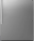 Thirty Two Inch Undercounter All Freezer With Heavy Duty Stainless Steel Shell Fits Like A Glove Beneath Ada Counters, front view with display.