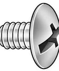 Real Deal 18-8 Stainless Steel Truss Head Binding Screw With 10-24 Thread And 5/16 Inch Length, showing a close-up of the screw's head and threads.