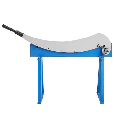 Beefy Hand Plate Shear 31.5 Inch Max Cutting Length Manual Sheet Metal Cutter With T10 High Hardness Blades on blue bench