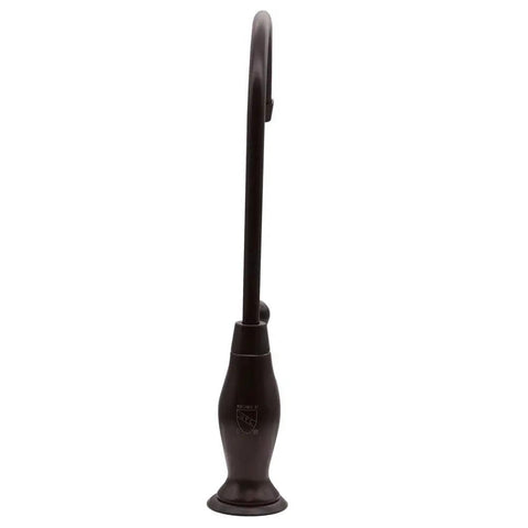 Side view of Gooseneck Cold Water Dispenser Faucet With Single Lever Handle, 10 Inch Tall Oil Rubbed Bronze Brass Construction, Smooth Ceramic Disc