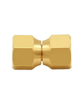 Two Pack Brass 3/8 Inch Flare Female Swivel Unions, Durable Solid Brass Construction, Corrosion Resistant, High Temperature Tolerance, 3/8 Inch Flare Female to 3/8 Inch Flare Female Connectors