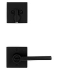 Halifax Keyed Entry Lever And Deadbolt Combo Pack With SmartKey Security Microban And Matte Black Finish For Exterior Doors