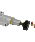 Heavy Duty Adjustable Brake Proportioning Valve Knob with polished silver trim and fitting, for precise brake bias adjustment.