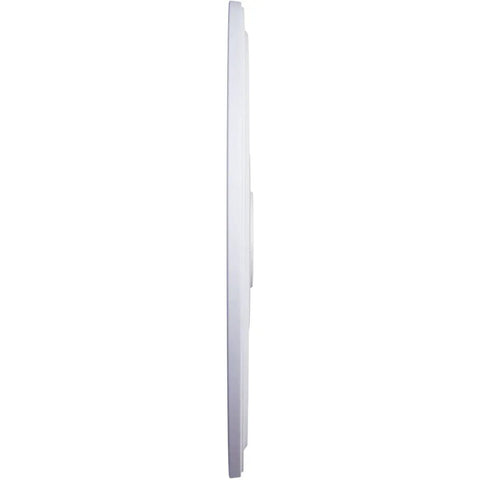 Side view of 24 Inch Ceiling Medallion, 3 5/8 Inch Inner Opening, 1 1/4 Inch Projection, Lightweight And Factory Primed For Easy Install