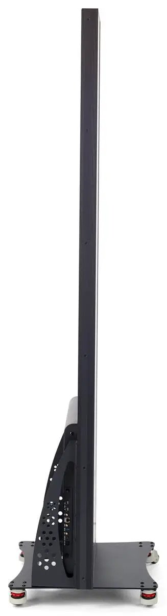 Eighty Inch Led Poster Display With Dope Slick Visuals And Solid Built In Speakers For Fine Pixel Pitch Indoor Commercial Retail And Expandable Multi Screen Installations side view showing slim design and base.