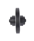 No Sweat Heavy Duty Rear Idler Replacement T140 T180 T190 T200 T250 T300 T320 T550 T590 Solid Swap For Parts 6732903 And 6693238 side view of black steel idler roller.