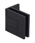 Palermo Matte Black Adjustable Wall Mount Offset Back Plate Hinge for Glass Doors Fits Three Eighths Inch And One Half Inch Glass