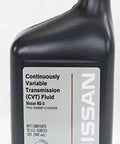 Nissan CVT NS3 Fluid bottle, labeled for smooth shifts and low friction with OEM quality for Nissan and Infiniti cars.
