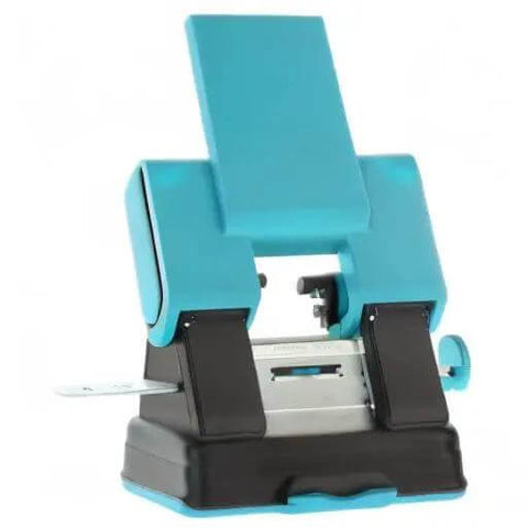 2 Hole Paper Punch With Adjustable 70Mm Or 80Mm Spacing And 6Mm Hole, sturdy design, handles up to 70 sheets, side view