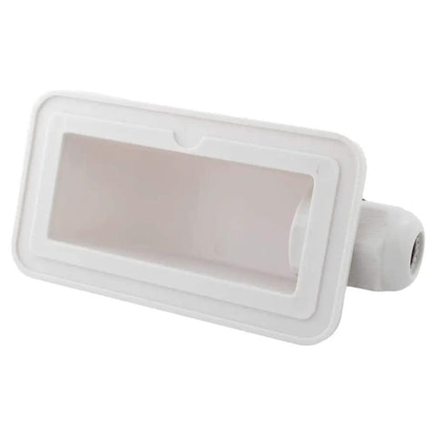 White ABS Single Solar Cable Entry Housing Gland For RVs Trucks Campers Vans Boats Cabins Easy Install Roof Mount Sealing Pass Through For One Solar PV Cable Wire, white rectangular cover