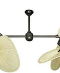 Kick Back In Cool With Our Top Tier 54 Inch Double Ceiling Fan Finished In Smooth Oil Rubbed Bronze Highlighting Fresh Palm Blades.