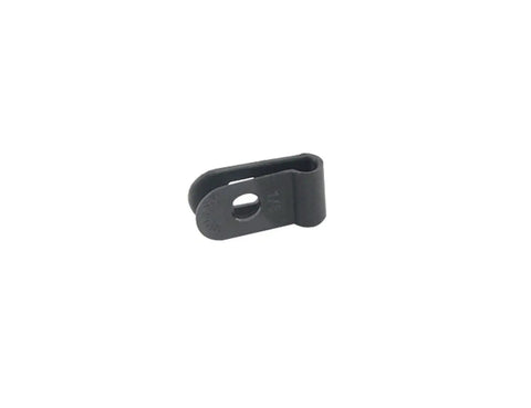 Product image of 200 Pack One Eighth Inch Nylon Cable Clips R Type Assortment Kit Black Wire Clamps for cable management